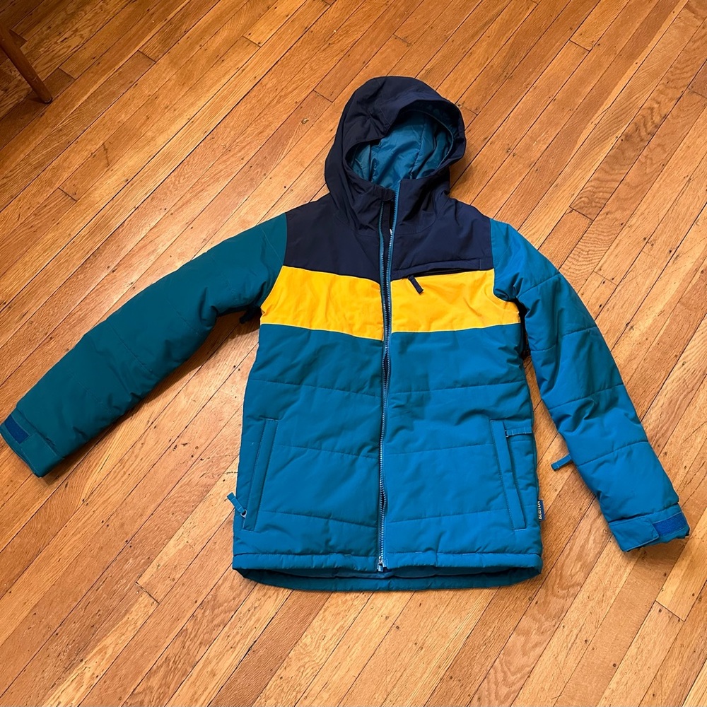 Burton Blue & Yellow Puffer snow Jacket